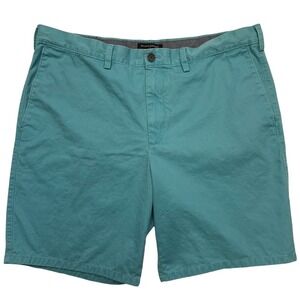 Banana Republic Aiden Shorts Aqua Blue Flat Front Chino Shorts Size 38